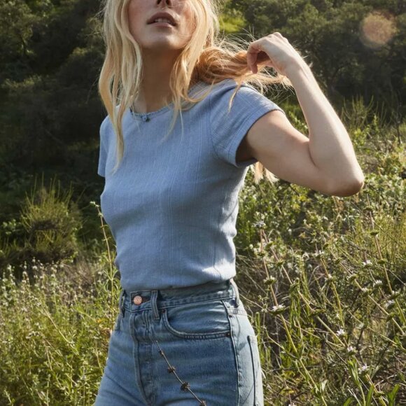Doen Vivi Tee in Mist, XS - Picture 1 of 5